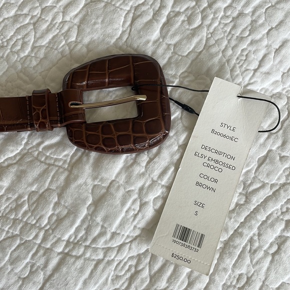 NWT Veronica Beard croc embossed belt - Picture 2 of 8